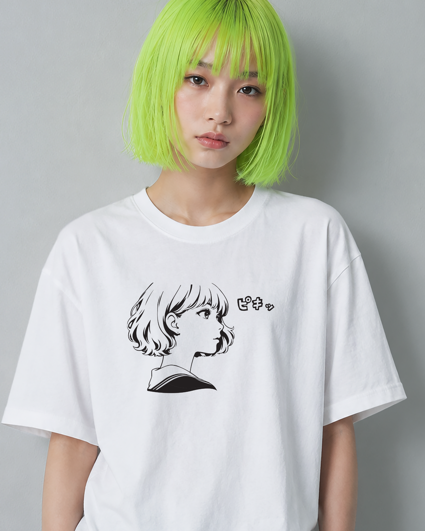 Puru Puru Punk - 小舟ちゃんピキTee Oversized (White/Black)