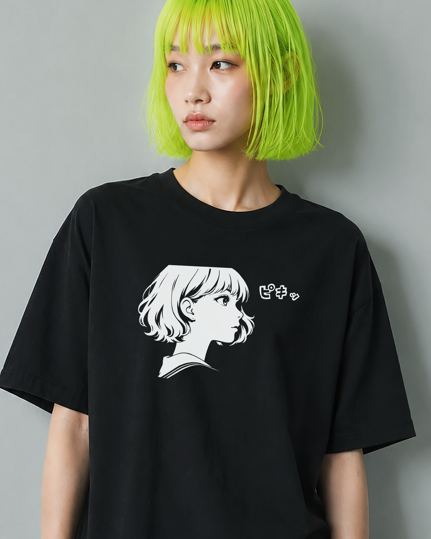 Puru Puru Punk - 小舟ちゃんピキTee Oversized (White/Black)