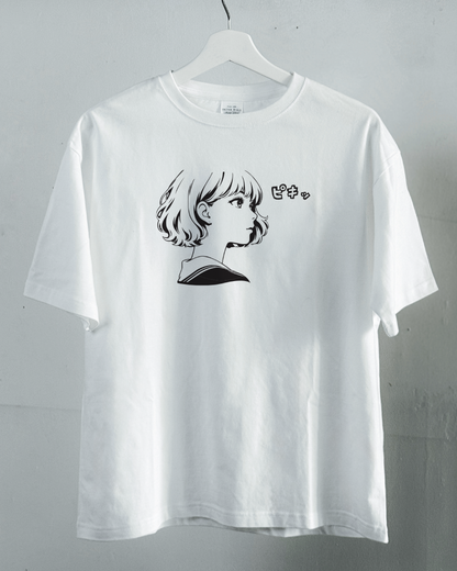 Puru Puru Punk - 小舟ちゃんピキTee Oversized (White/Black)