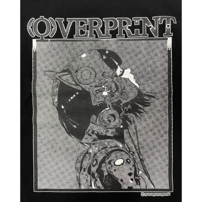 ぷるぷるパンク x overprint コラボTシャツ (BLACK/APRICOT)