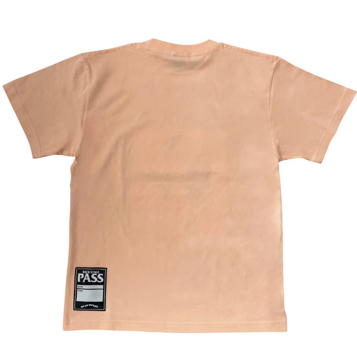 ぷるぷるパンク x overprint コラボTシャツ (BLACK/APRICOT)